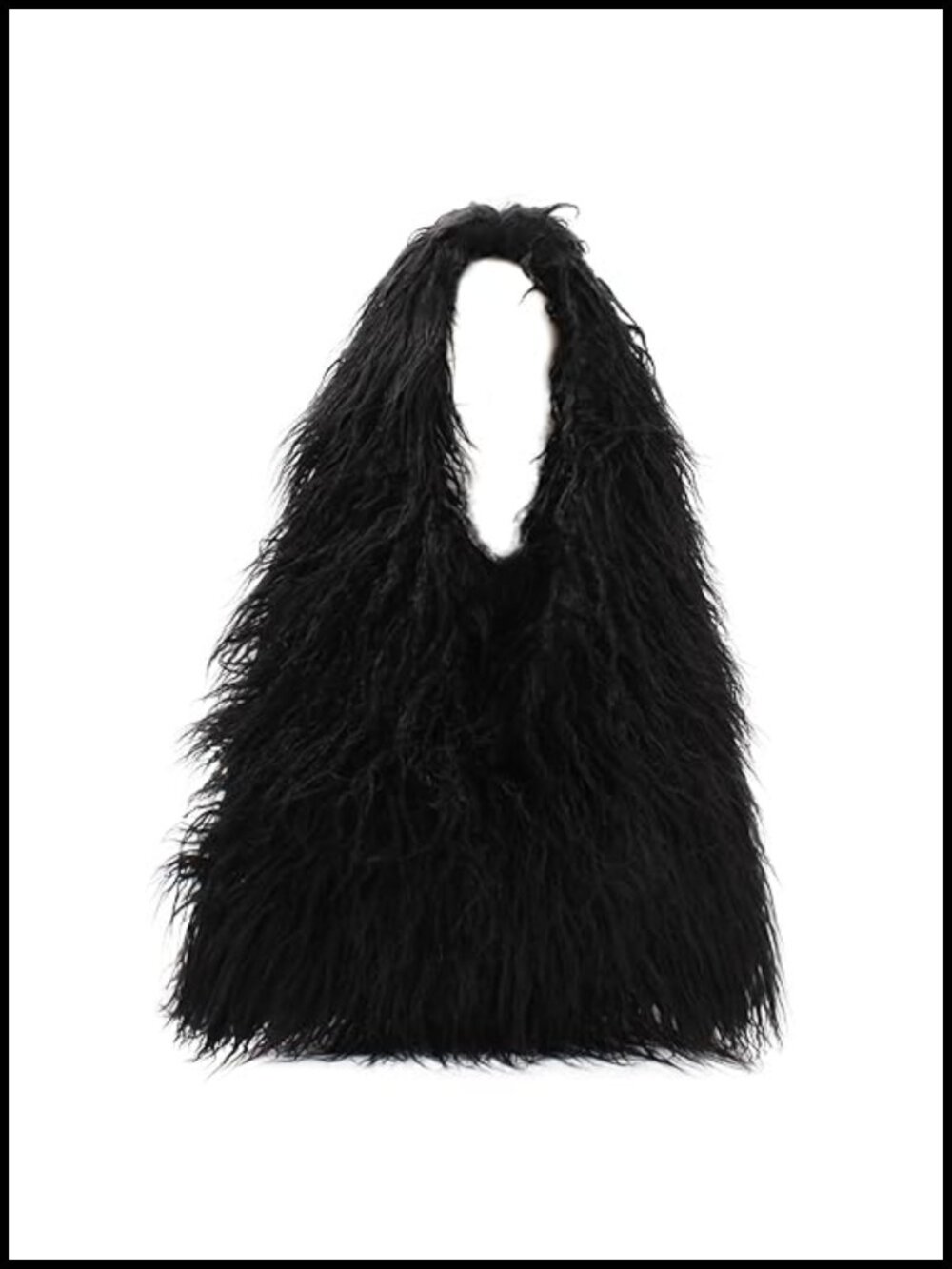 Faux Fur Tote Bag Fluffy Plush Shoulder Hobo Purse Soft Casual Big Capacity